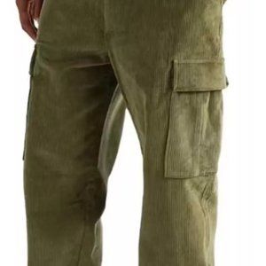 Corduroy multi-pocket straight trousers men's sweeping pants men's casual loose